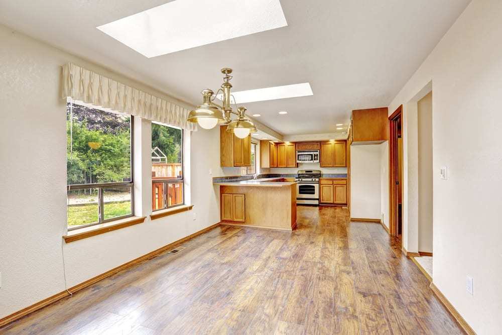 Empty house with open floor plan