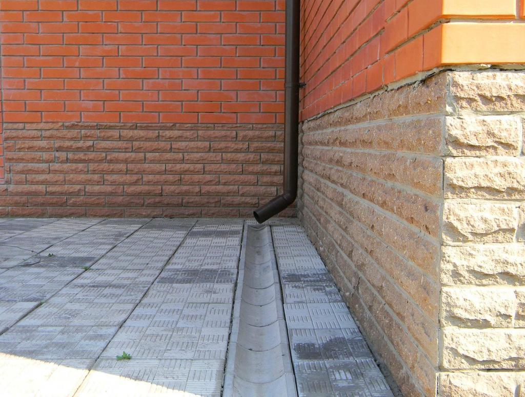 Downspout Leading to Surface Drain System