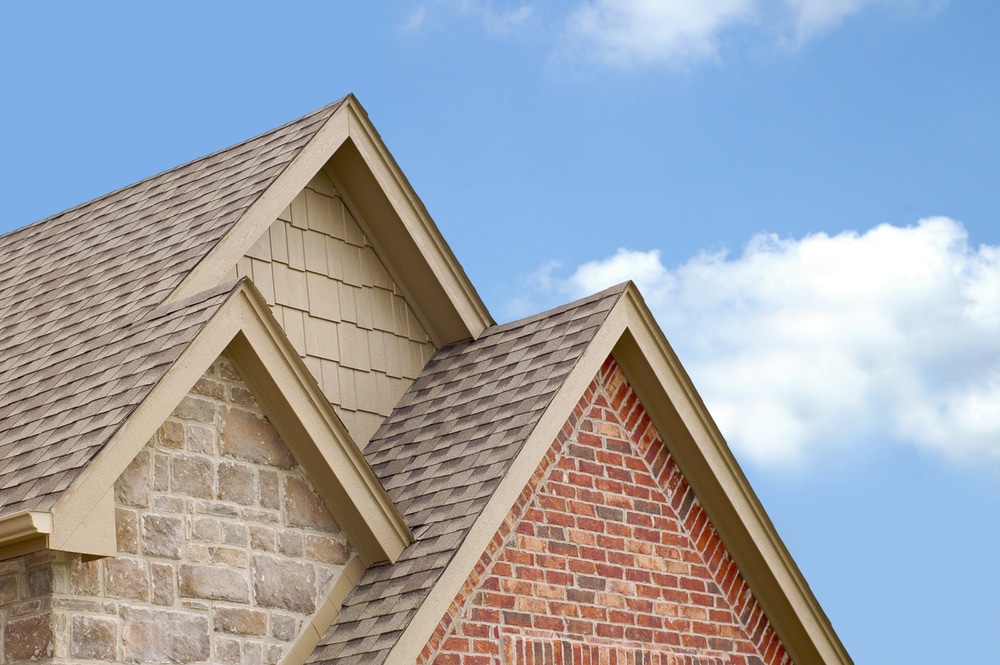 Cropped view of top of roof