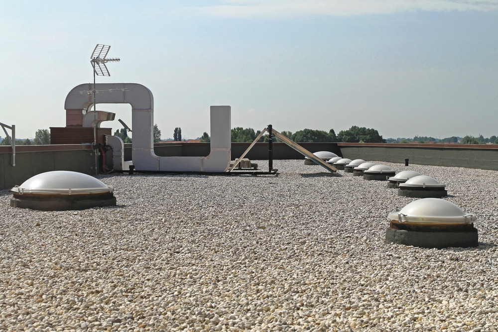 BUR roof covered in gravel