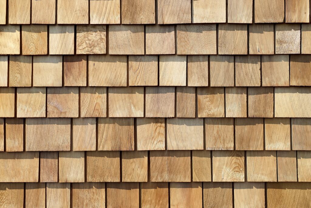 Wood roof shingles